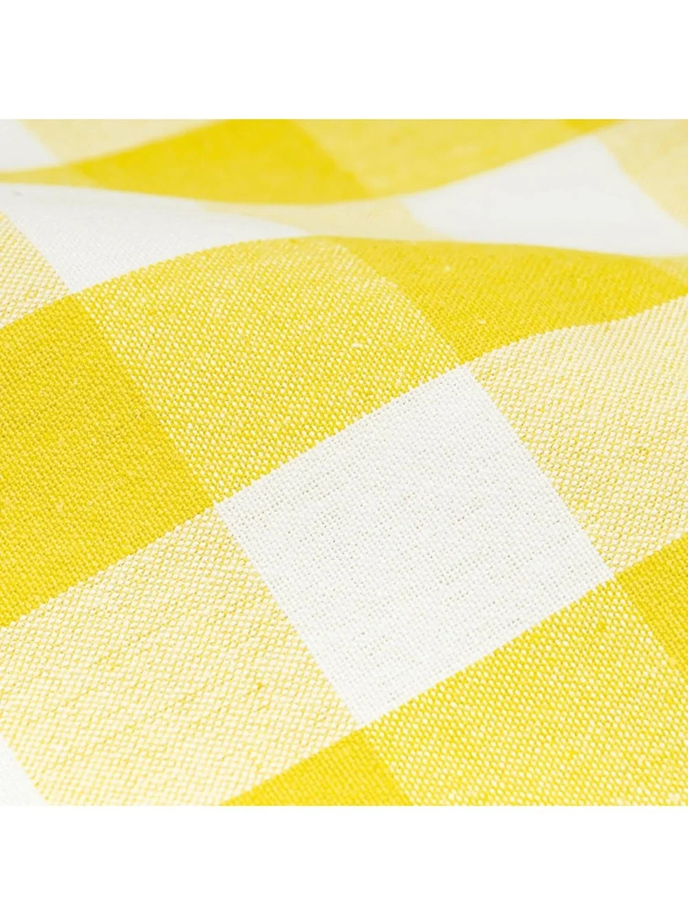 Yellow Gingham Cotton Kitchen Towels